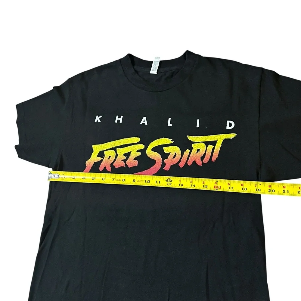Khalid Free‎ Spirit Tour T-Shirt Adult Size M Black Short Sleeve 2019